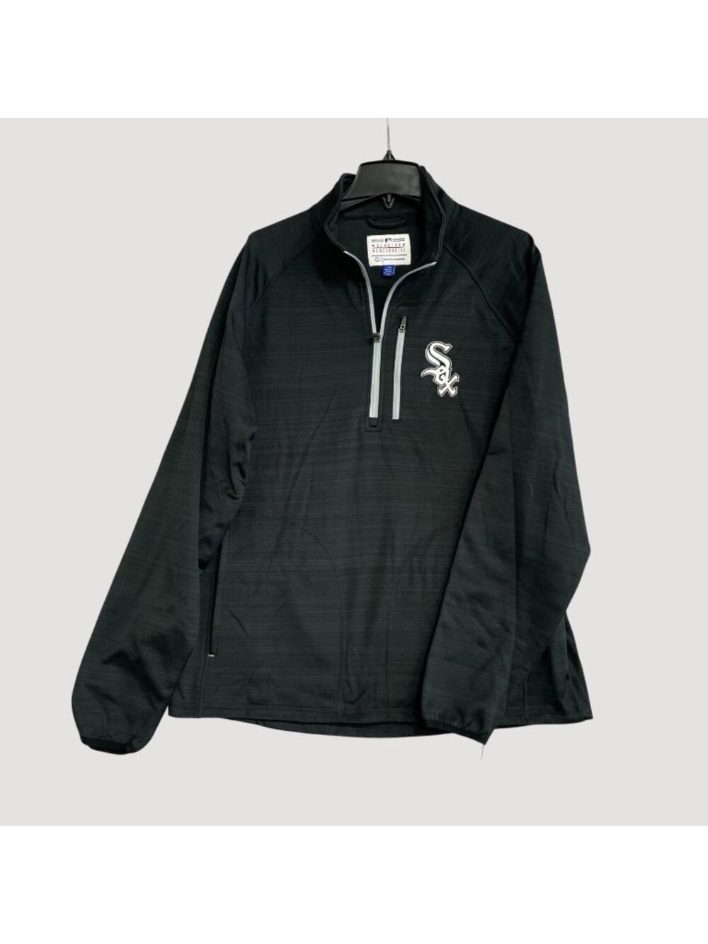 Chicago White Sox Black Men's Size L  1/4 Zip Pullover  P0487